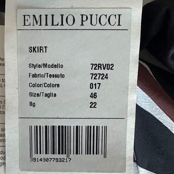 NWT Emilio Pucci Skirt Size 46 - Picture 5 of 5